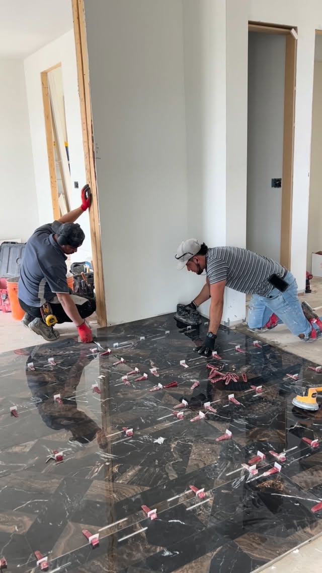 Front entrance tile work
