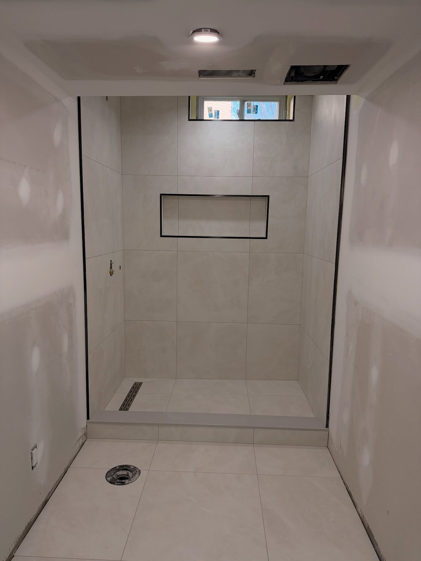 Finished luxury shower installation
